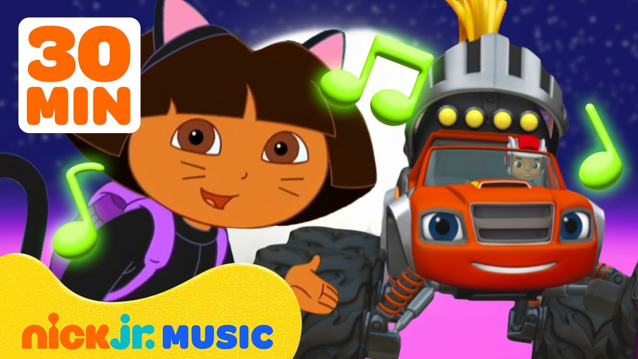 Songs About Halloween w/ Dora, Blaze & MORE! 🎃 30 Minutes | Nick Jr. Music