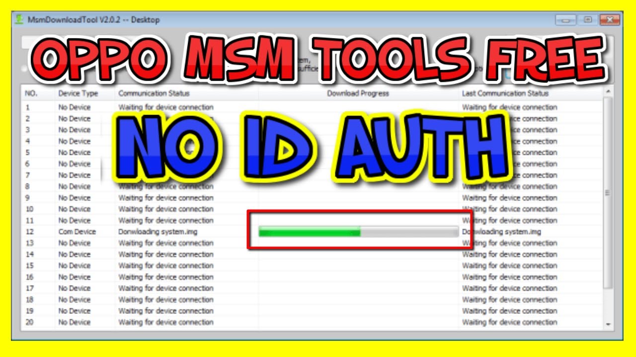 Oppo MSM Flash Latest Version 2020 Free | NO ID AUTH Working 100% Offline pc