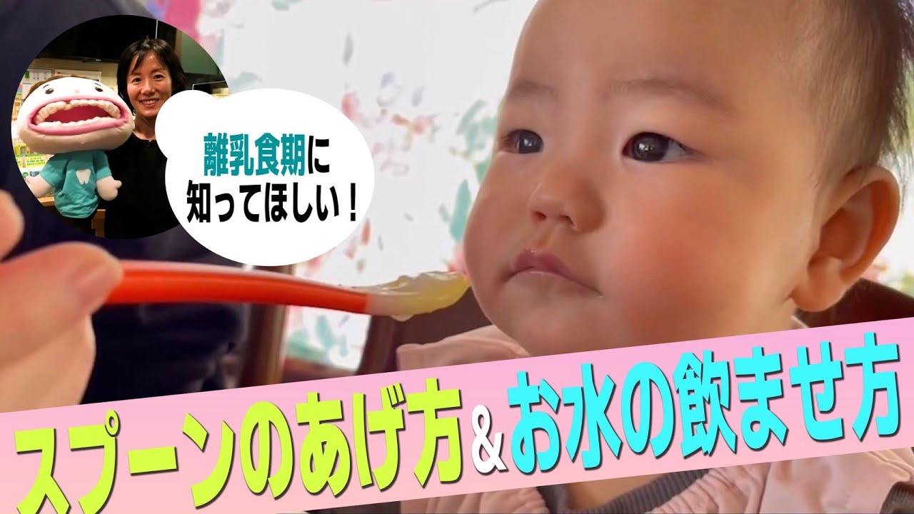 【離乳食期】スプーンのあげ方＆お水の飲ませ方【赤ちゃん歯科】