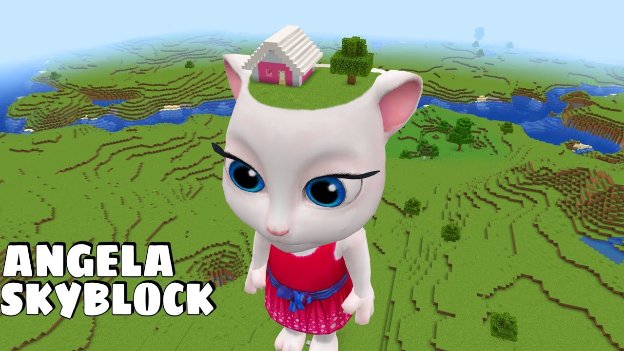 I found SKY BLOCK TALKING ANGELA in Minecraft - Gameplay - Coffin Meme