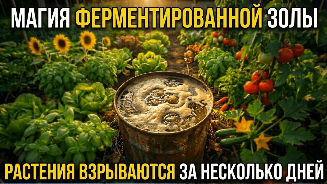 Этот трюк с ФЕРМЕНТИРОВАННОЙ древесной золой заставляет растения расти СУПЕР быстро!