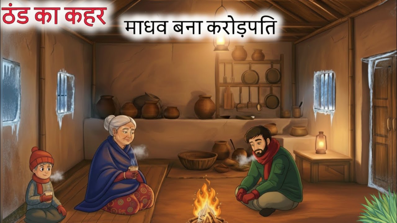 ठंड का‌ कहर | माधव बना करोड़पति | Thand ka kahar। Madhav Banna karodpati | Hindi kahani winter story
