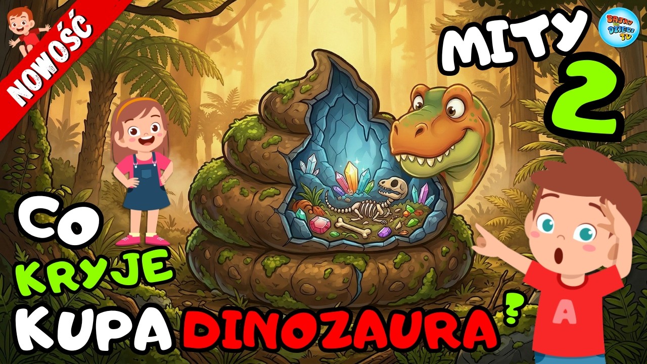 🦖💩 KAROLEK i MITY o DINOZAURACH cz.2 – Co Kryje KUPA Dinozaura? | Bajka EDUKACYJNA dla Dzieci 🦕
