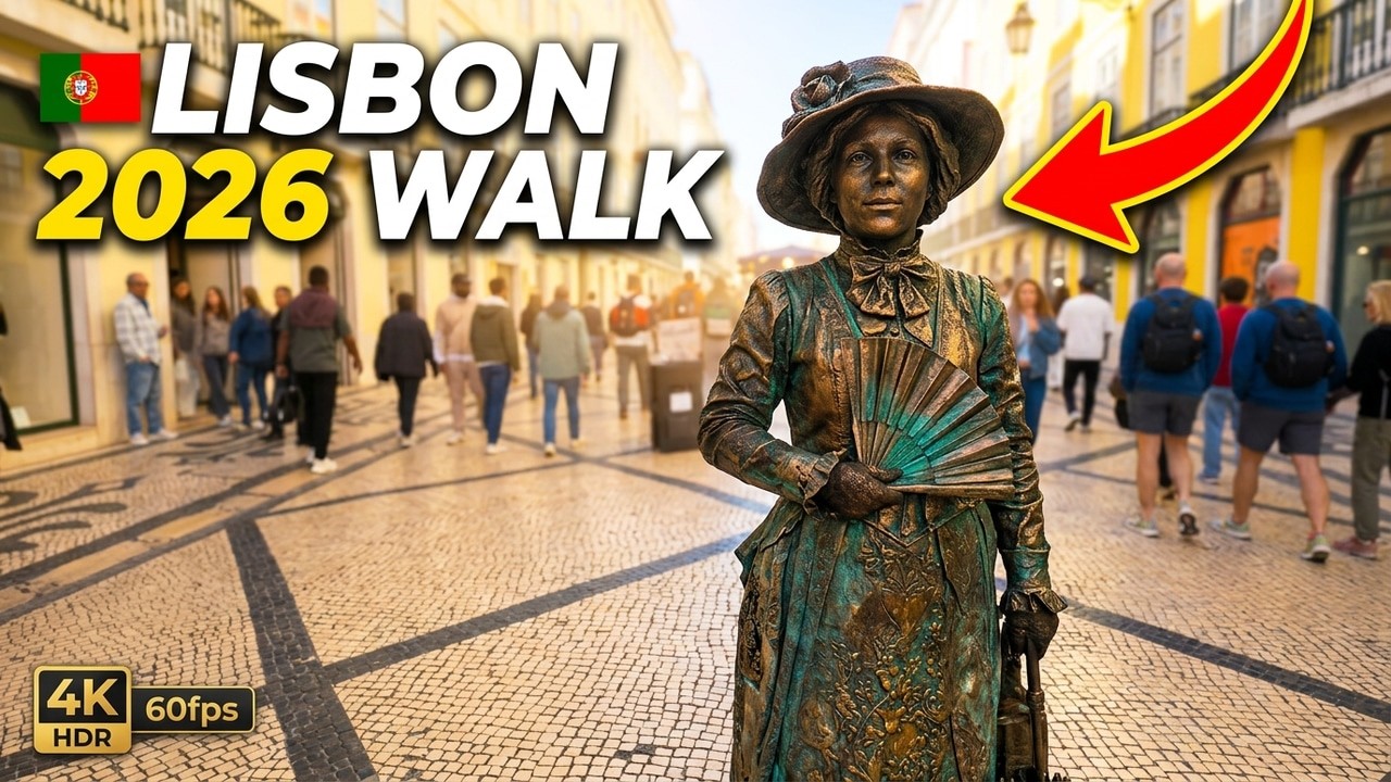 Lisbon Baixa Walking Tour 2026 — Cais do Sodré to Figueira Square 4K 60fps HDR