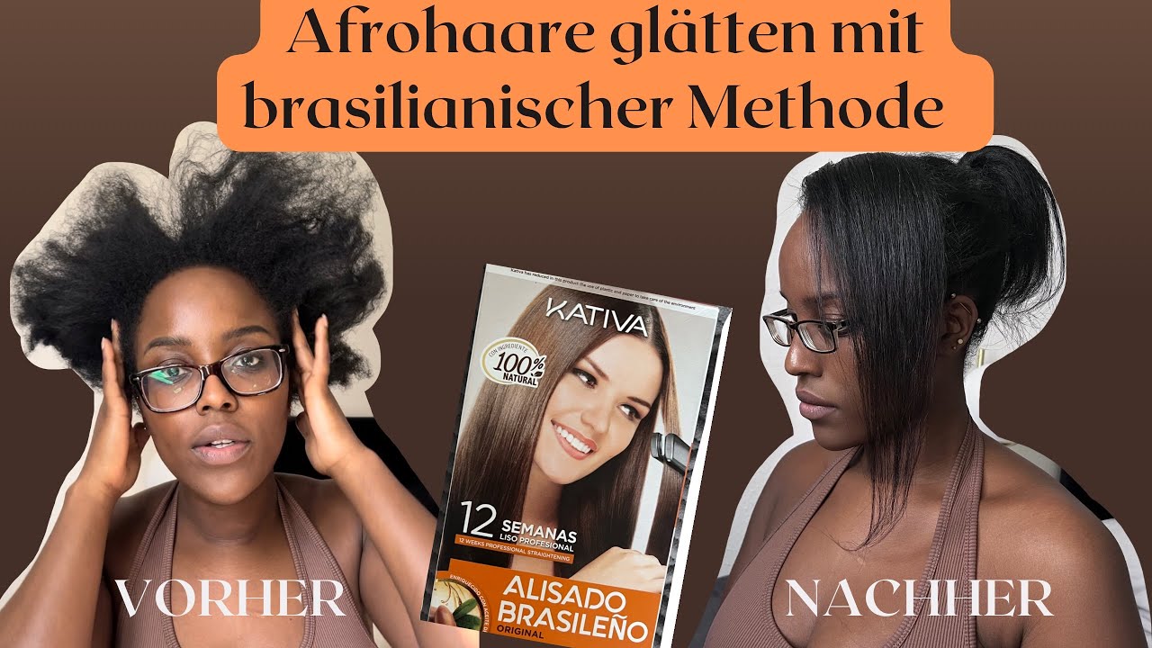 Haarverwandlung pur: Afrohaare glätten mit brasilianischer Methode - Vorher-Nachher -VictoriaHadithi