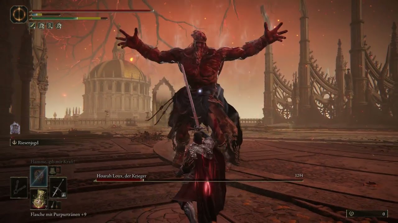 Godfrey, The First Elden Lord meets the Zweihander