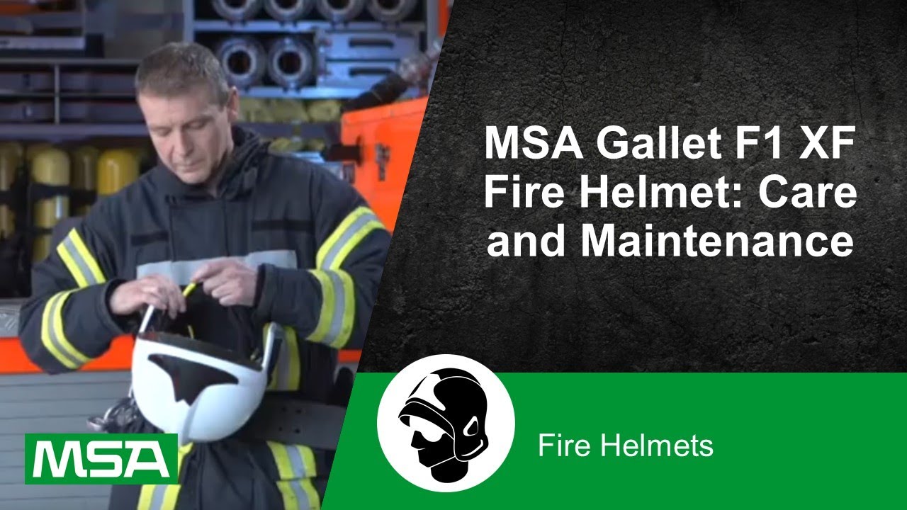 Casque de Pompier Gallet F1 XF: Guide d'entretien et de maintenance