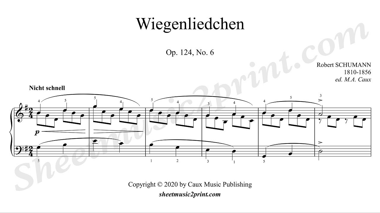 Schumann : Wiegenliedchen, op. 124, no. 6