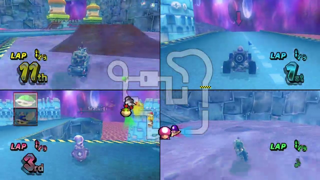Mario Kart Wii Custom Tracks (History) ✦ 4 Players #889 (3 Tracks) Mirror