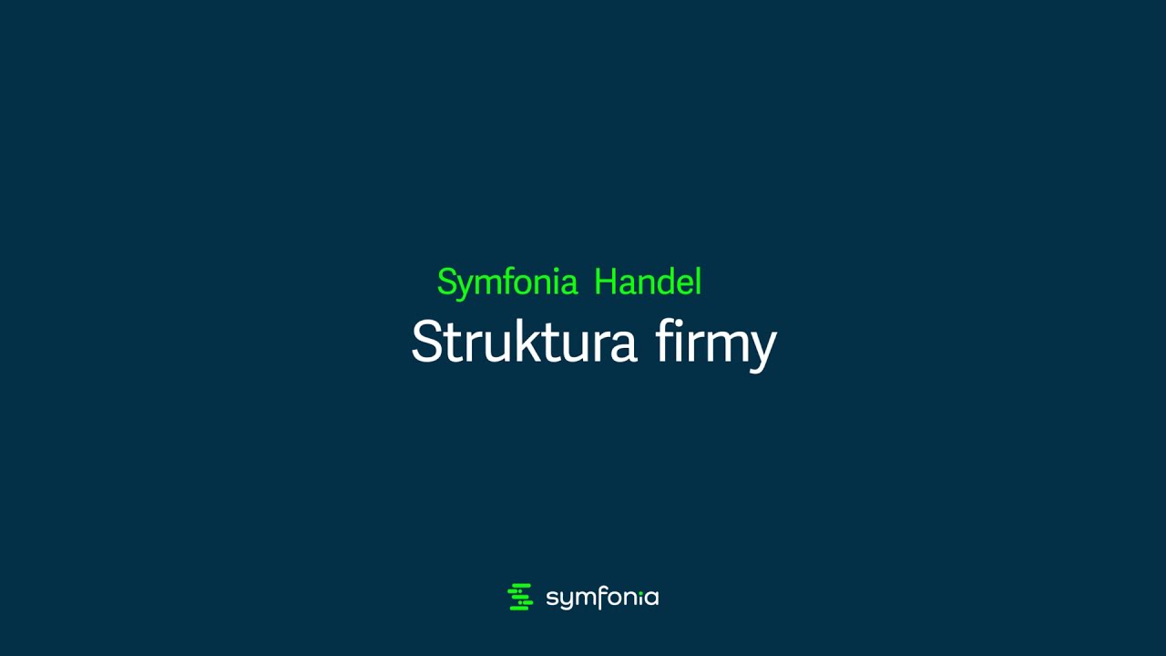 Symfonia Handel - Struktura firmy