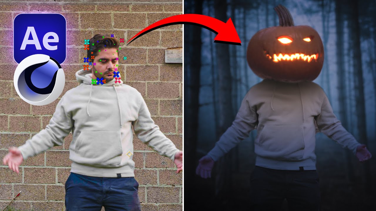 How I transformed into a Pumpkin-Head using VFX!