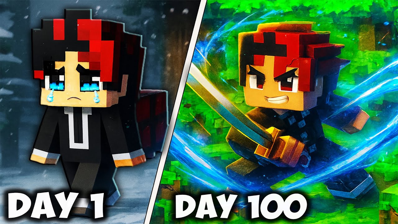 We Survived 100 Days In Demon Slayer And Here's What Happened!