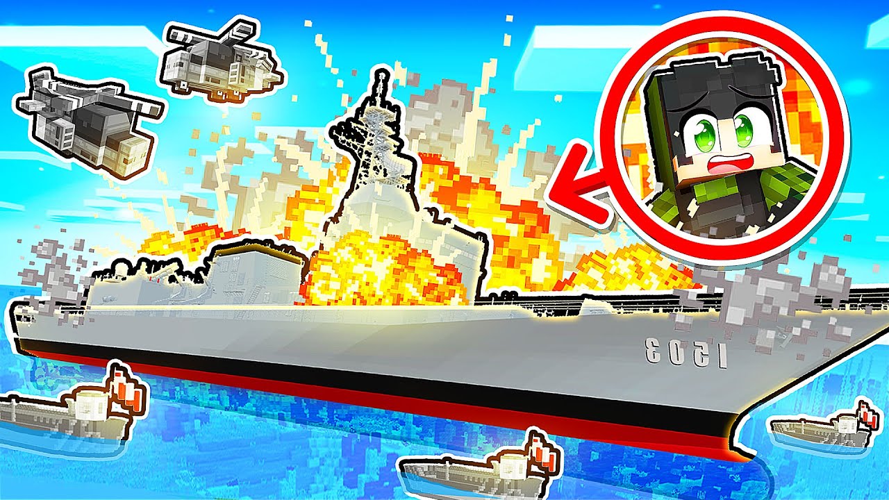 EN İYİ SAVAŞ GEMİSİNİ YAPAN HAYATTA KALIR!🚢 - Minecraft