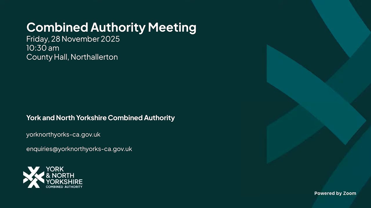 York and North Yorkshire Combined Authority Meeting, 18 December 2025, 10.30am