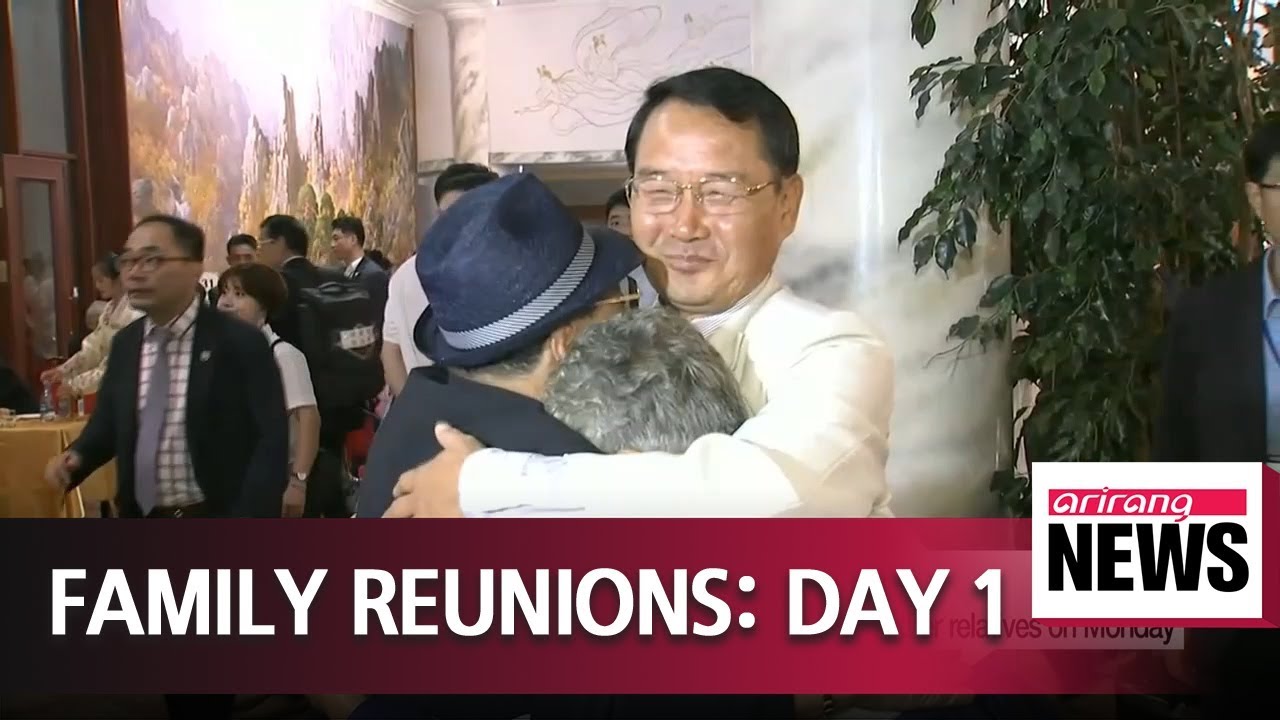 Tearful scenes as families from South and North Korea reunite
