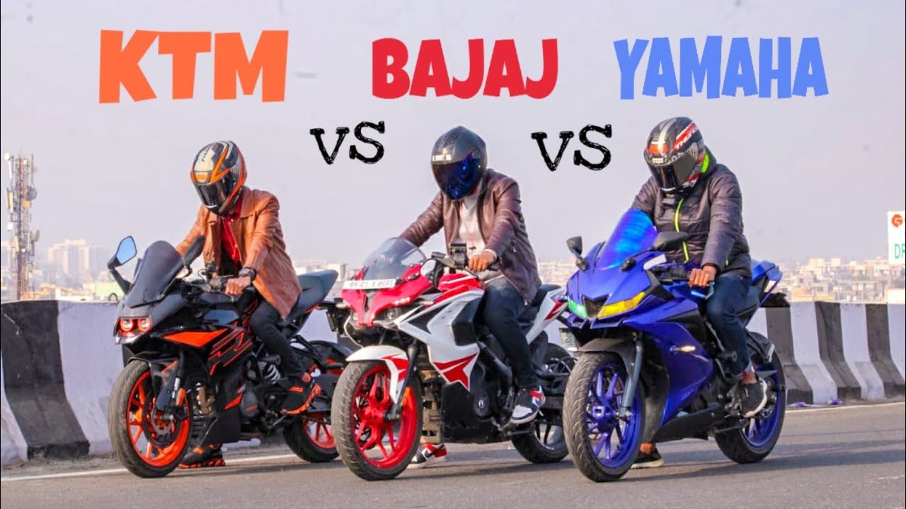 R15 V3 bs6 vs RS 200 bs6 vs RC 200 bs6 | Drag Race | Top End Test