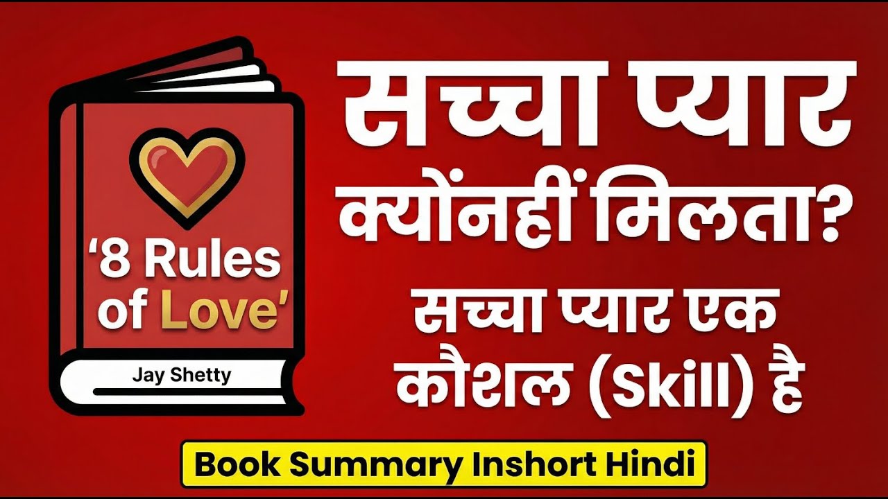 Stop Chasing Love, Do This Instead | 8 Rules of Love Book Summary Inshort Hindi | Jay Shetty