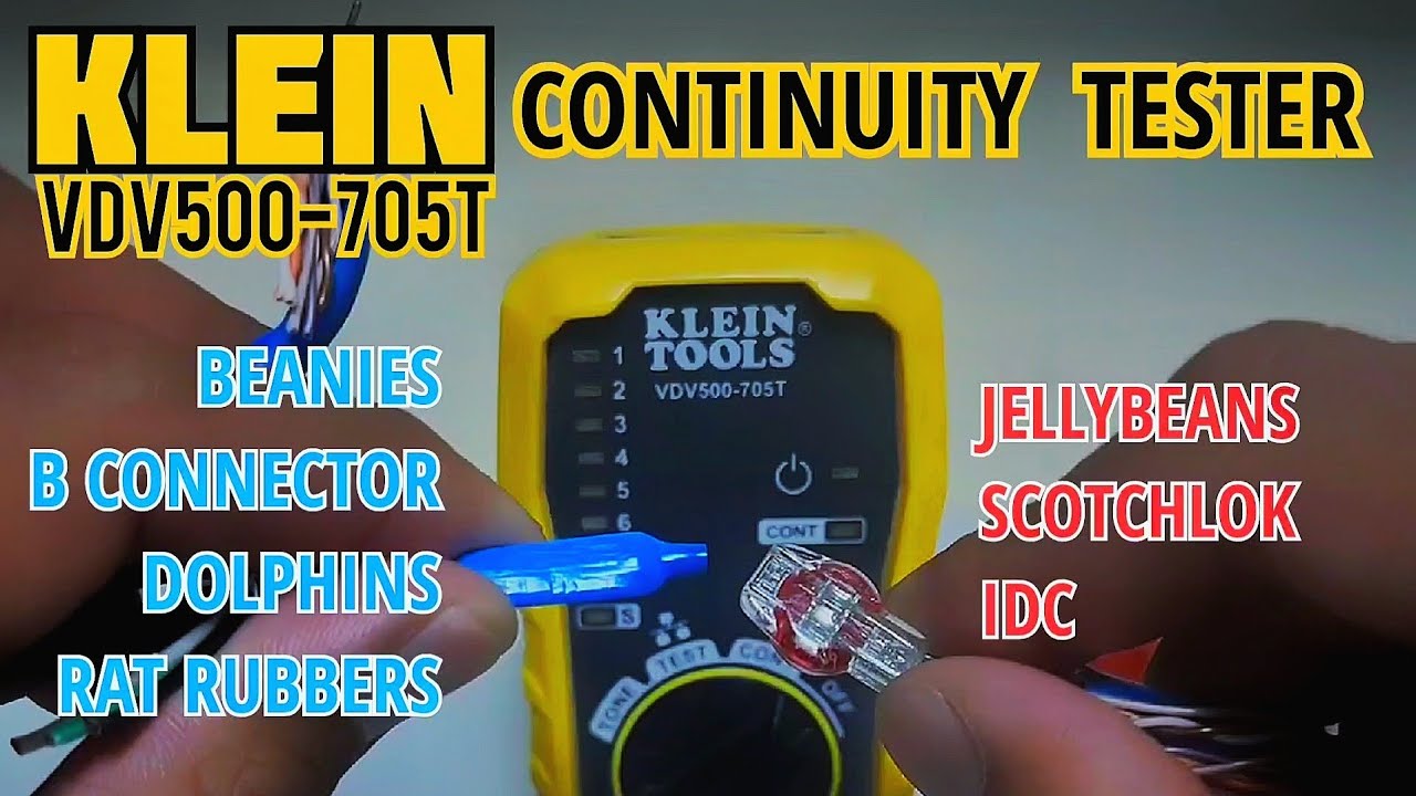 Beanies and Jellybeans (butt-connectors) Continuity Test - Klein VDV500-705T