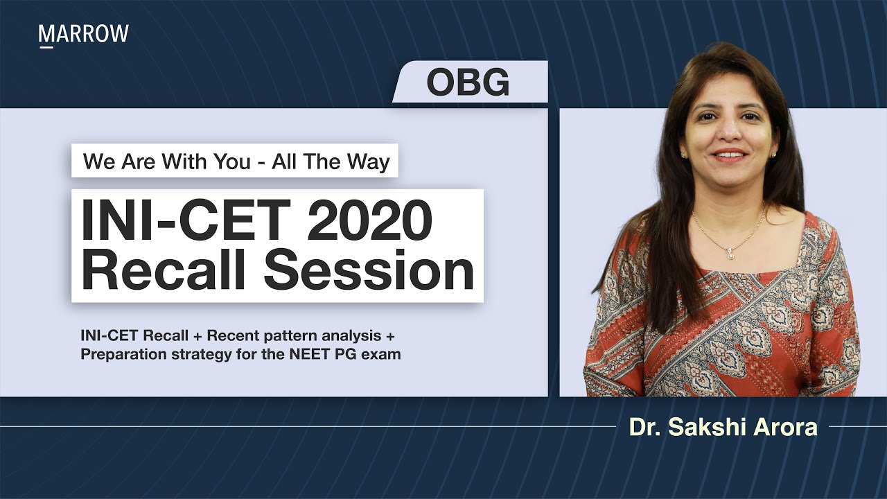 OBG #INICET 2020 Recall session. We are with you - All the way