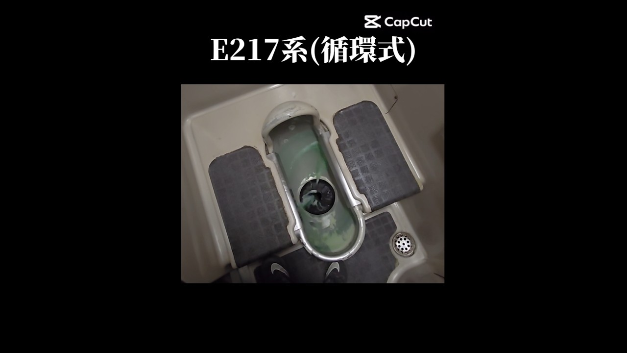 E217系とE235系の違い(トイレ)#鉄道#電車#JR#JR東日本#トイレ#真空式#真空式トイレ#循環式#循環式トイレ#E217系#E235系#E235系1000番台#train#toilet