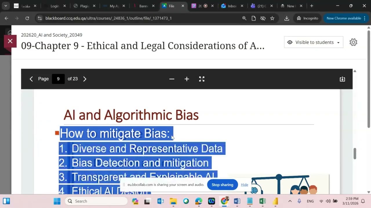 2026_03_11_AI and Society 20349 قدمة ذكاء اصطاع فصل التاسع انظمة و قوانين و  شامل ربيع موسى العقلة