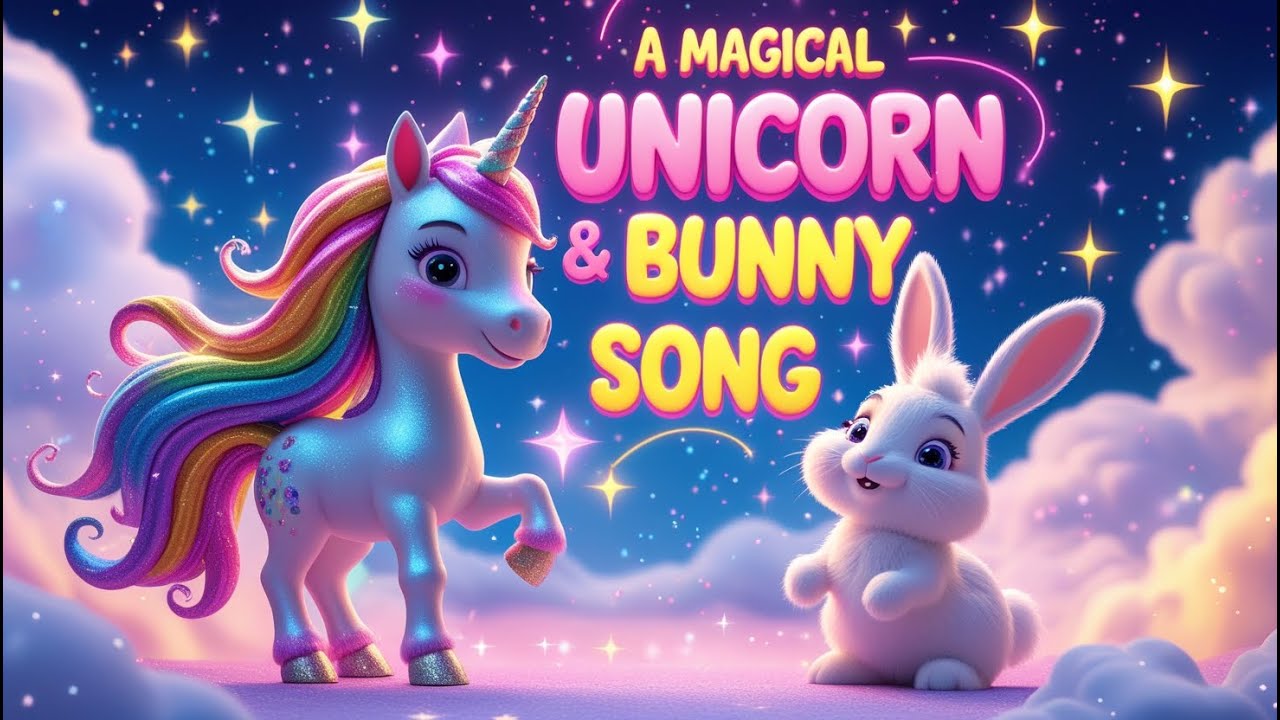 Unicorn & Bunny Magic Song For Kids 💖 | Friendship, Fun, and Rainbow Joy bedtime song for kids #kids