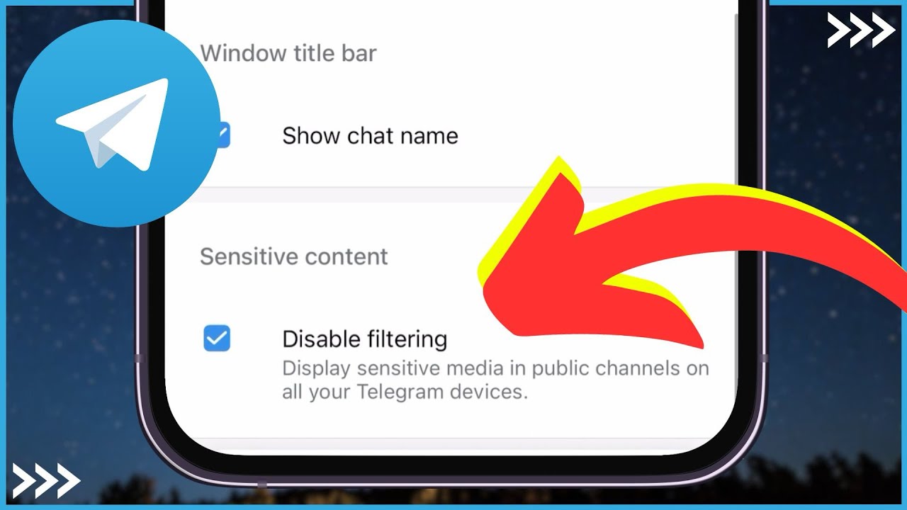 ВКЛЮЧИТЬ деликатный контент в Telegram (iOS и Android)