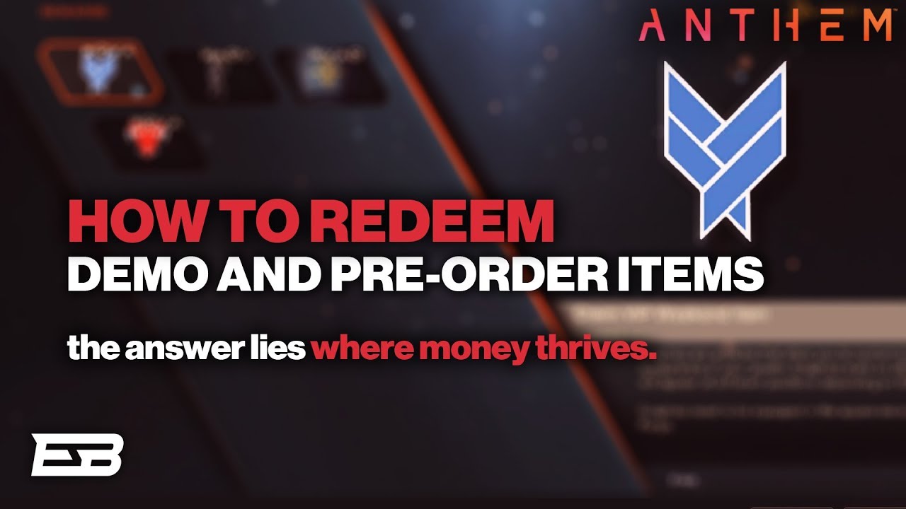 HOW TO REDEEM DEMO & PRE-ORDER REWARDS IN ANTHEM! // Anthem Guide
