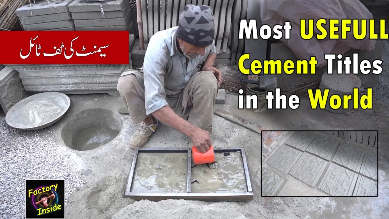 Making of cement tuff tile | cement Tile | Factory Inside