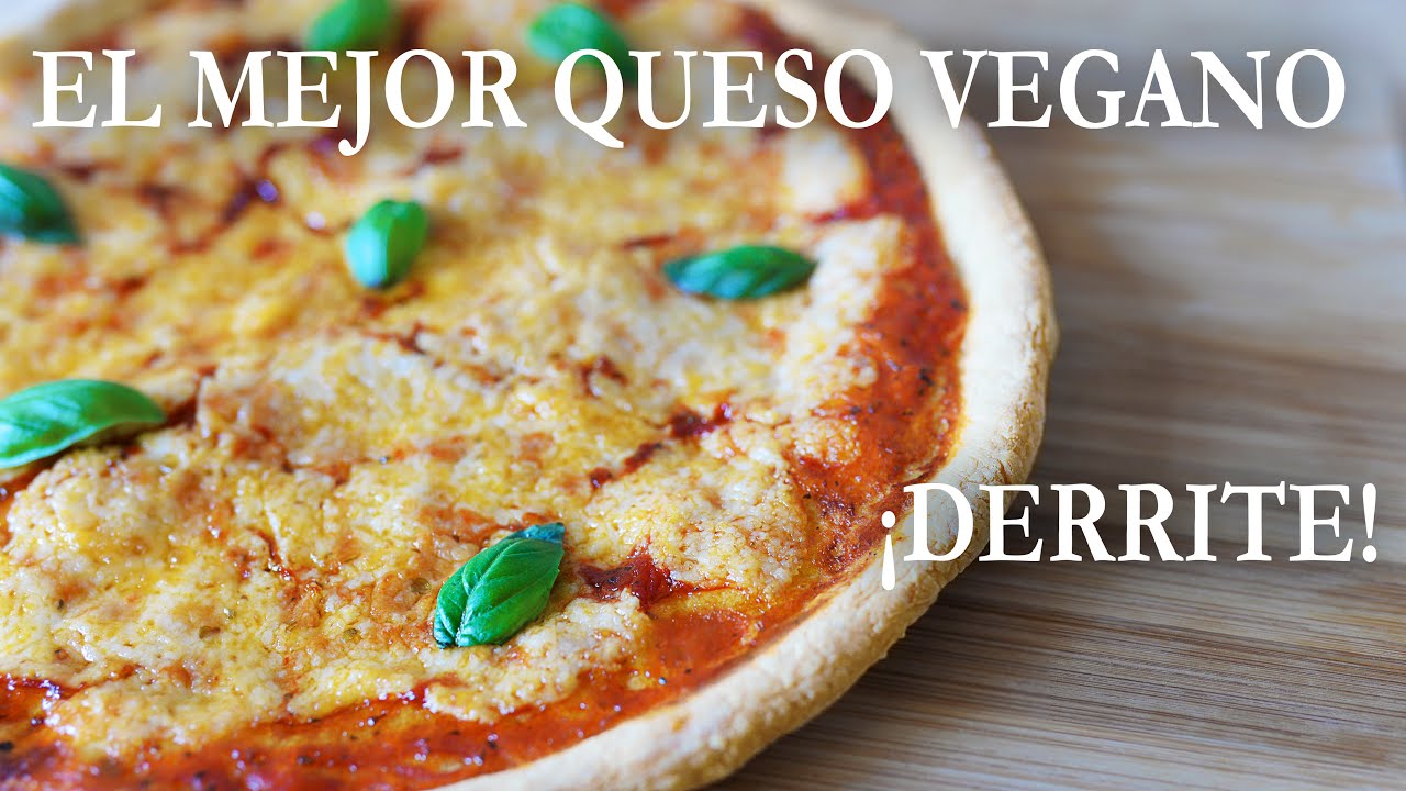 Pizza y Queso Vegano Fácil ¡DERRITE!/ Cómo Hacer Mozzarella Vegana (ASMR)