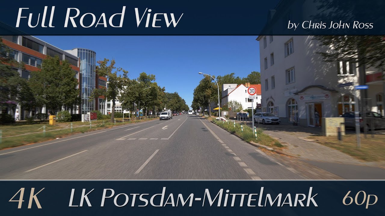 Stahnsdorf - Teltow, LK Potsdam-Mittelmark, Germany: Wilhelm-Külz-Straße, Potsdamer Straße - 4K UHD