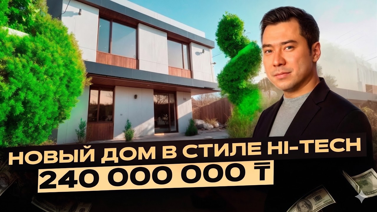 Новый дом в стиле Hi-Tech 210 м2 | Алматы