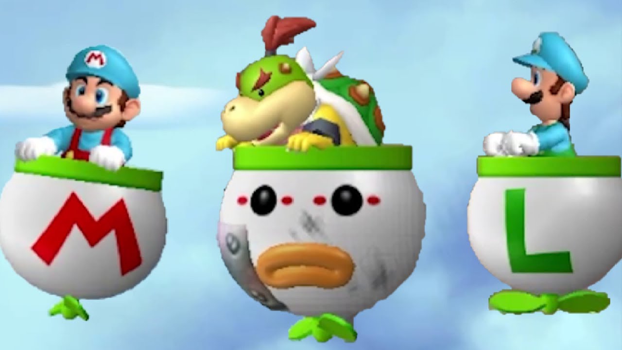 New Super Mario Bros Wii - All Airship Levels (2 Players)
