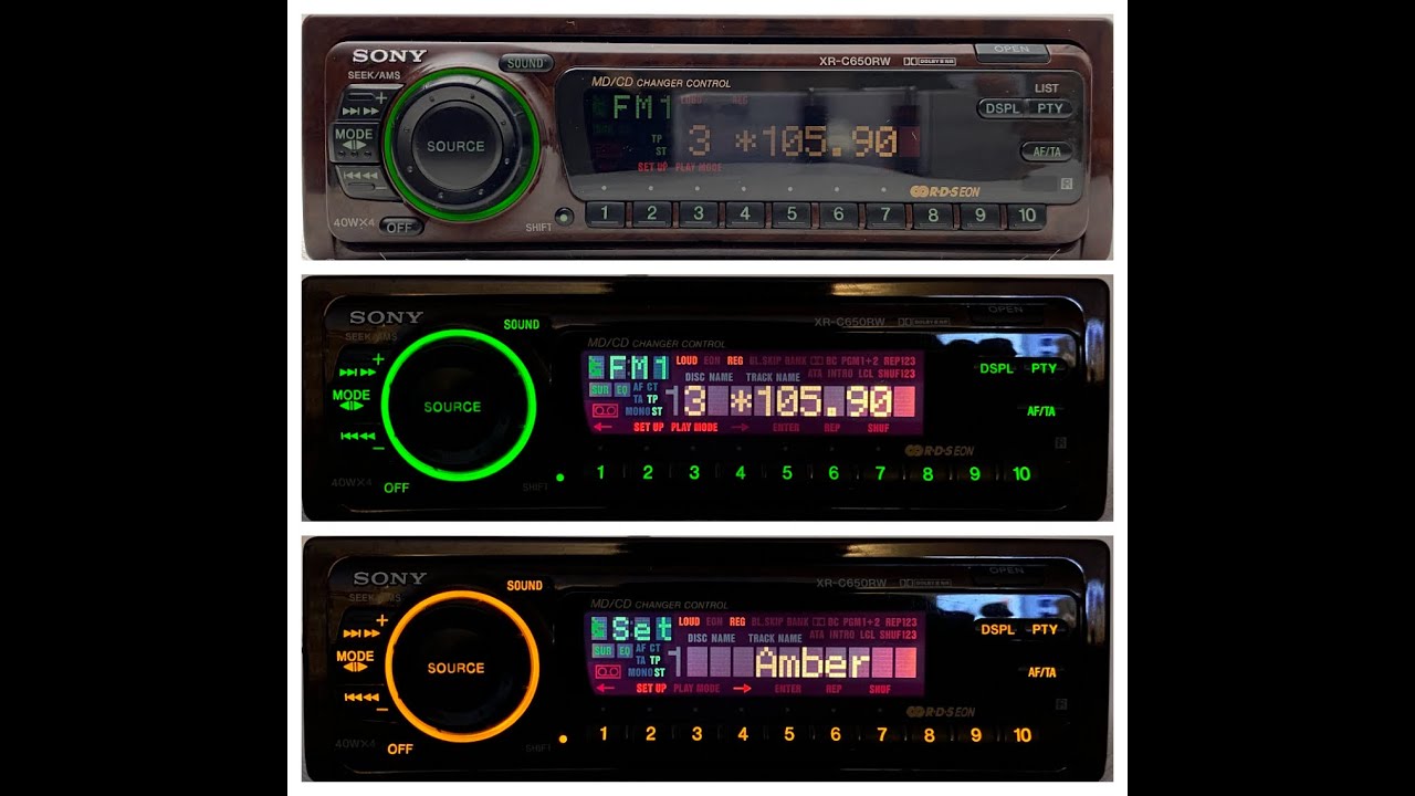 1990s Sony XR-C650RW Car Cassette Wood Radio Player - For Sale