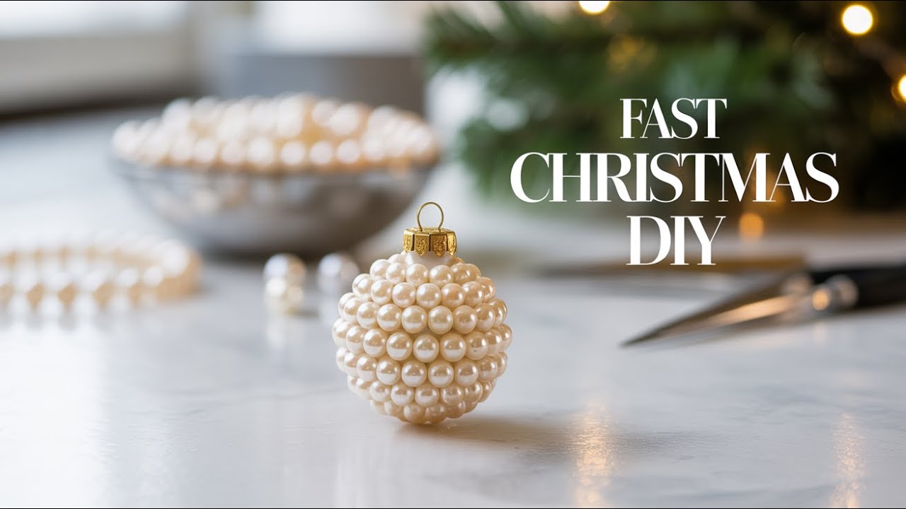 I Turned Pearl Beads Into Christmas Ornaments