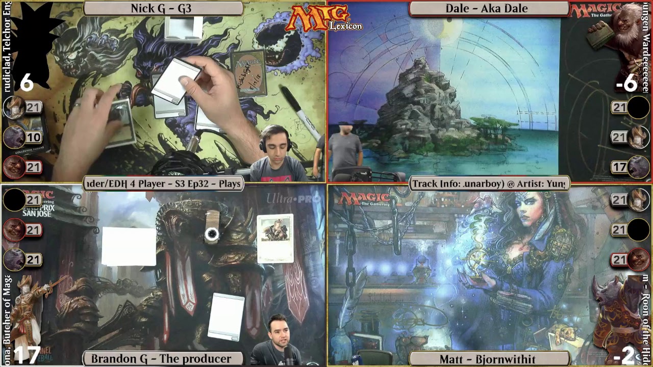 Commander/EDH 4 Player - S3 Ep32 - Plays Well With: MTGVintageCrack