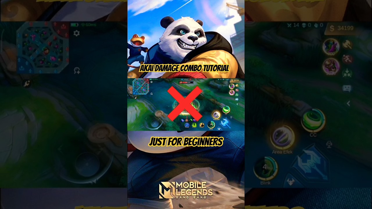 ✅AKAI DAMAGE COMBO TUTORIAL#mobilelegends #mlbb #tutorial #shorts