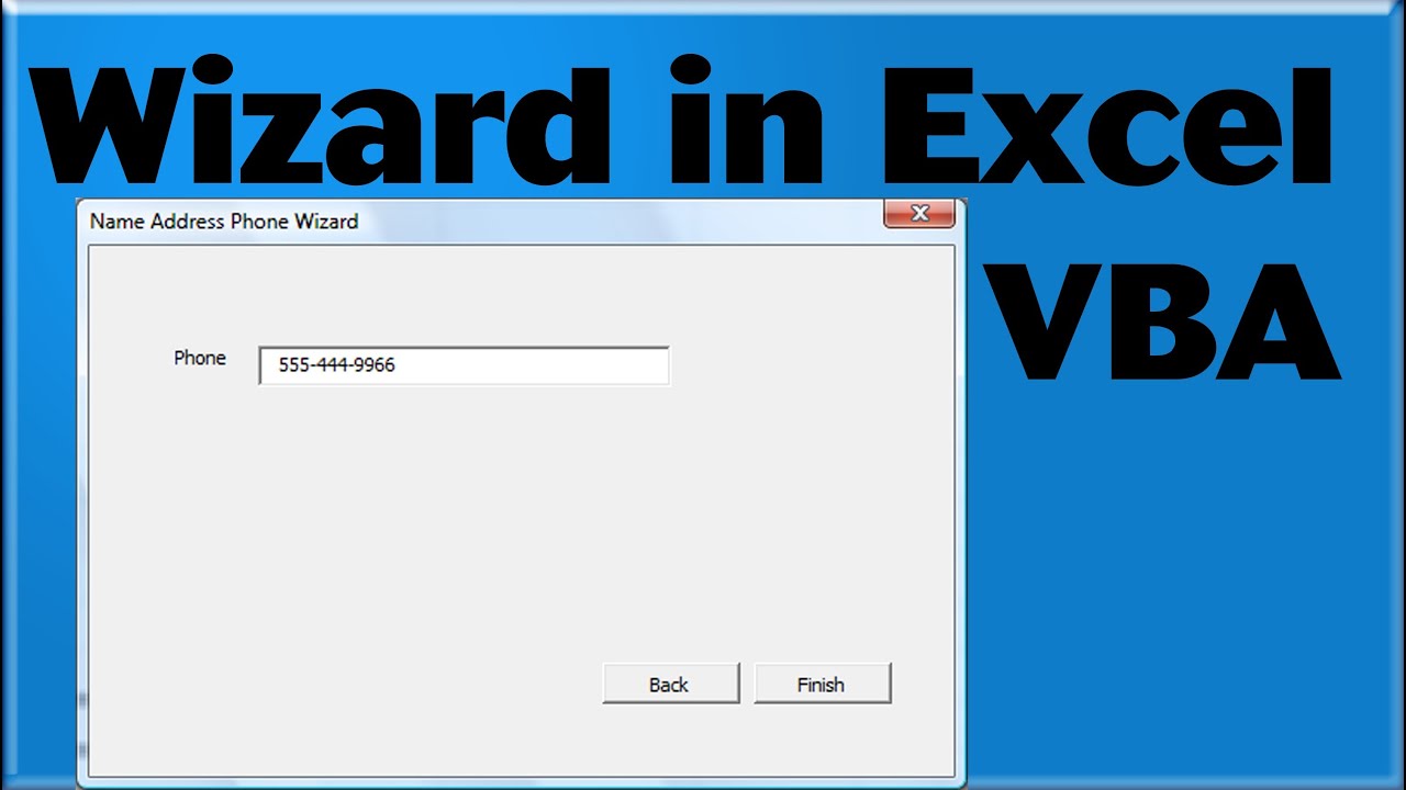 Excel VBA USERFORMS #18 Make a WIZARD in Excel - Next, Back and Finish Buttons