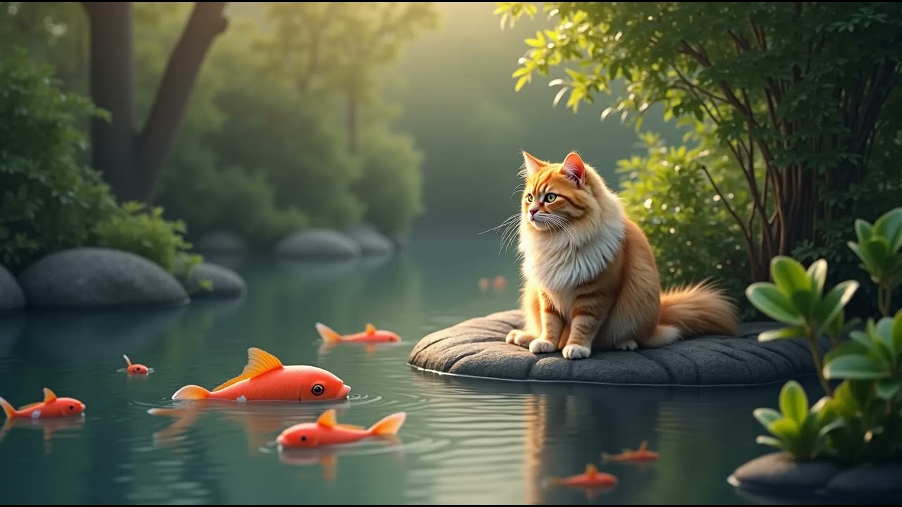 Whispers of the Luminescence - Stress Relief 🐱🌊 3 Min Relaxation