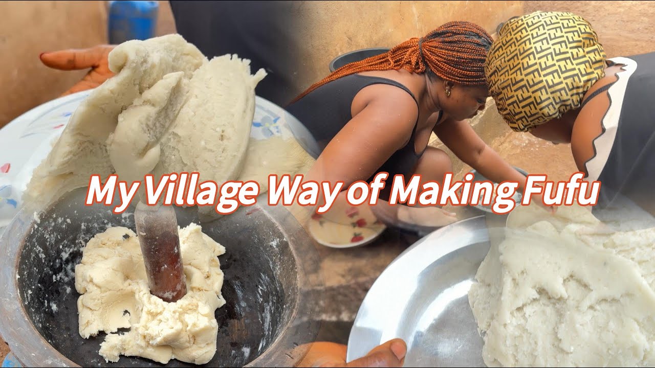 This is how we make FUFU back in my Village (Ezinachi) - Traditional and full of Culture 🤍🤎