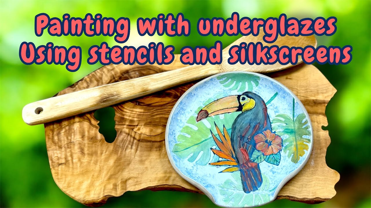 Painting with underglazes using stencils! Live with Ana!
