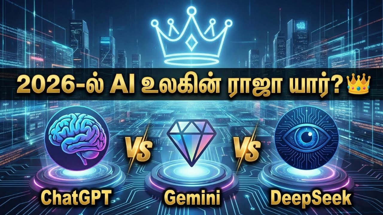 2026-ல் AI உலகின் ராஜா யார்? 👑 ChatGPT vs Gemini vs DeepSeek | Future Tech Tamil
