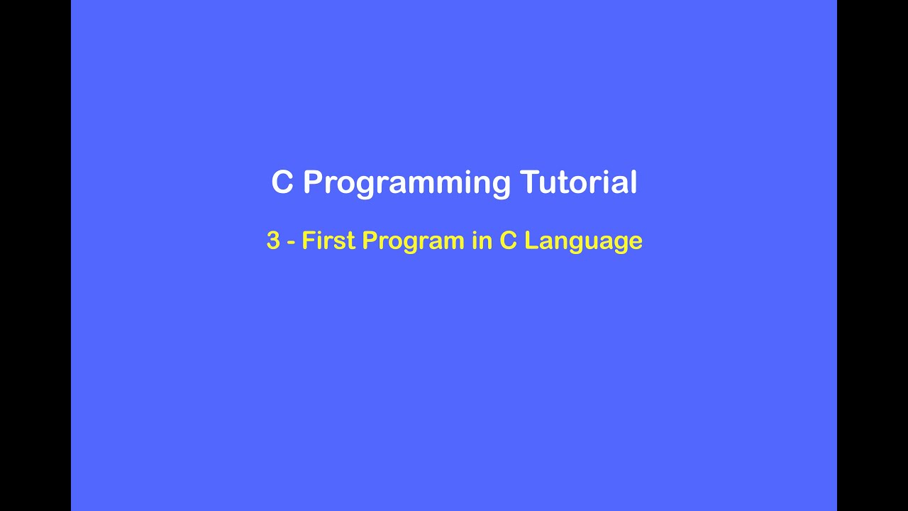 First Program in C Programming Tutorial with detail Explanation