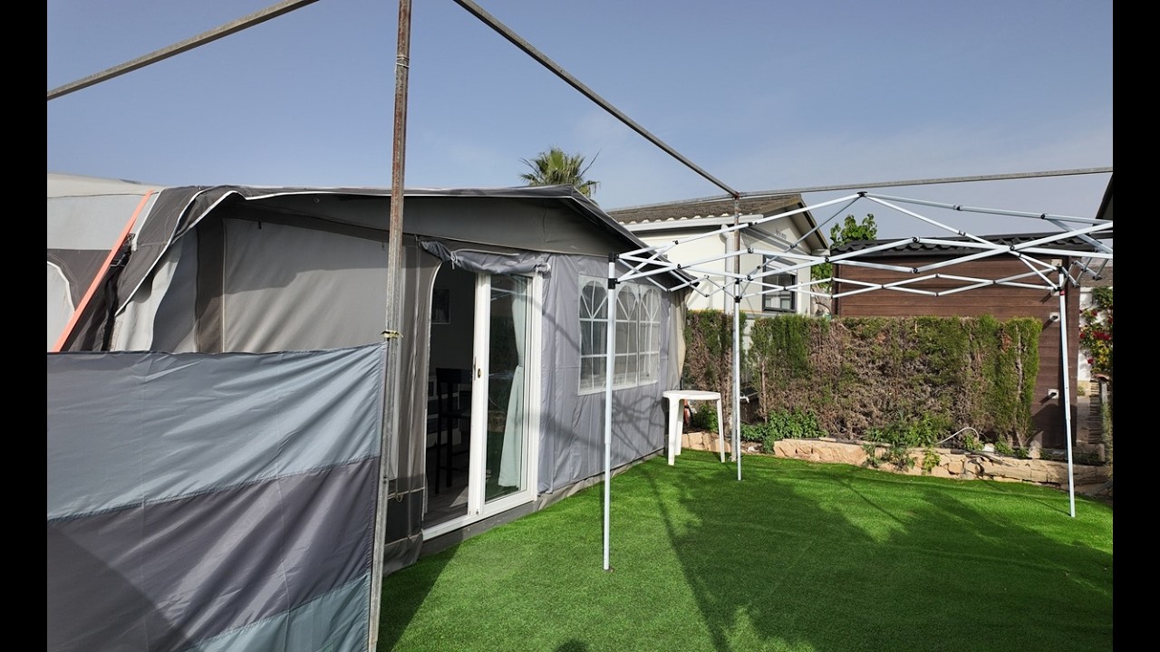 Caravan & Modern Awning For Sale On Camping Benisol Campsite In Benidorm &pound;27,000