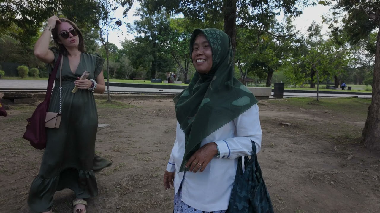 Walking Borobudur Temple In Yogyakarta Indonesia