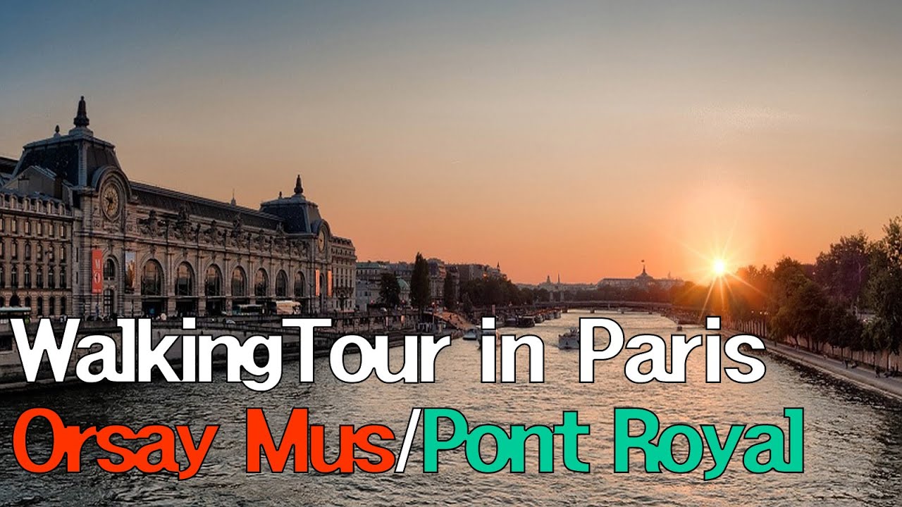 【FUll HD】Walking Tour around Orsay Museum, Pont Royal, Seine River in Paris
