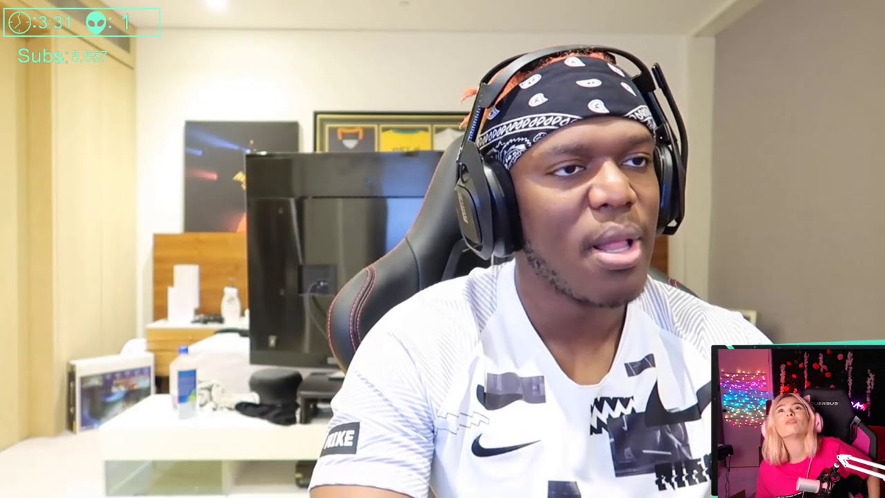 KSI Playing jump king and Talia reacting