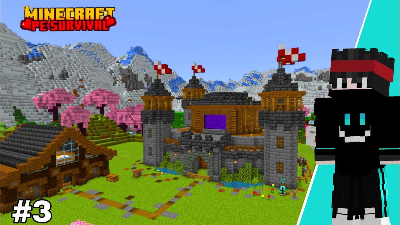 Minecraft PE Survival Series Ep 3 in 1.21 | Made OP Villager Trading Hall