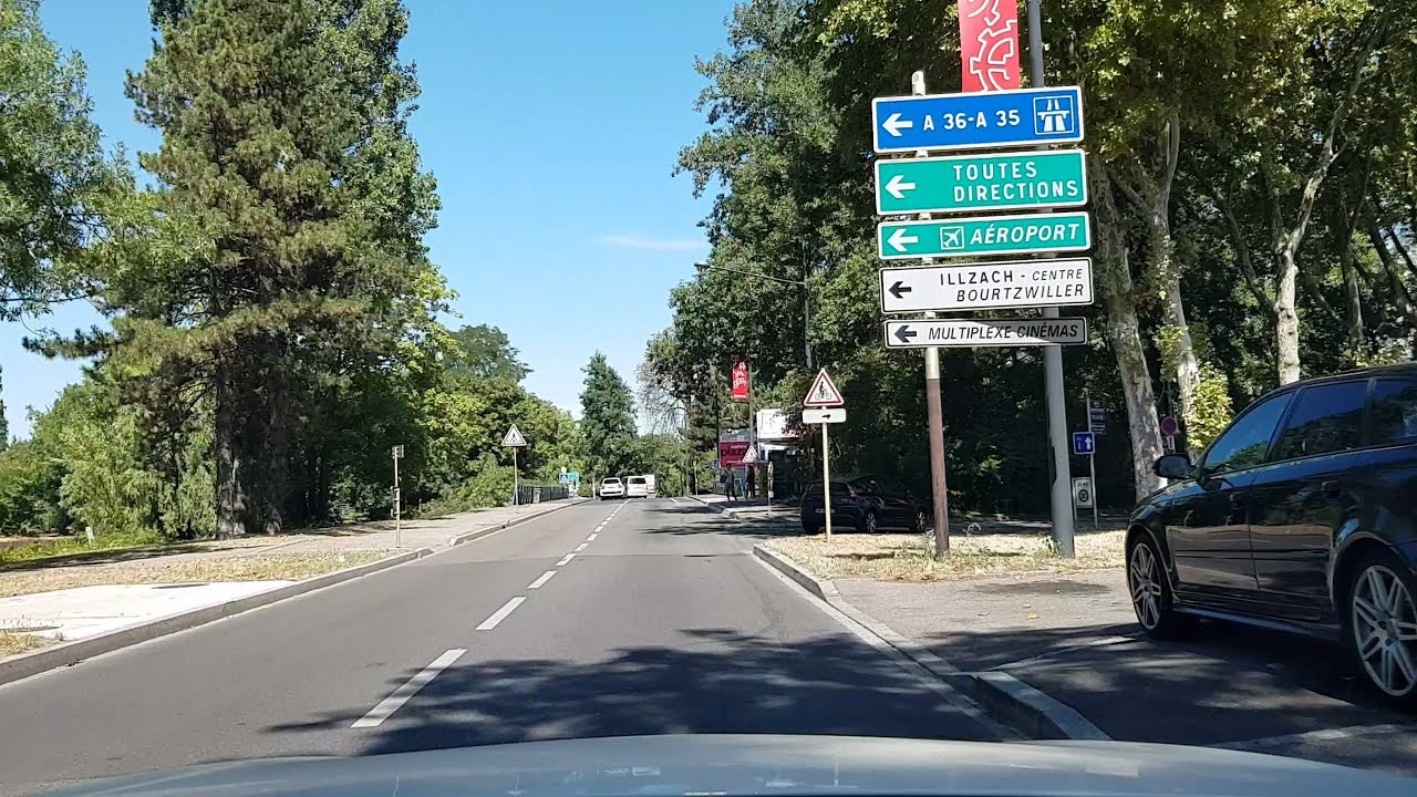 France - Mulhouse, Illzach. Allee Nathan Katz, Rue de l'Ill, D430.