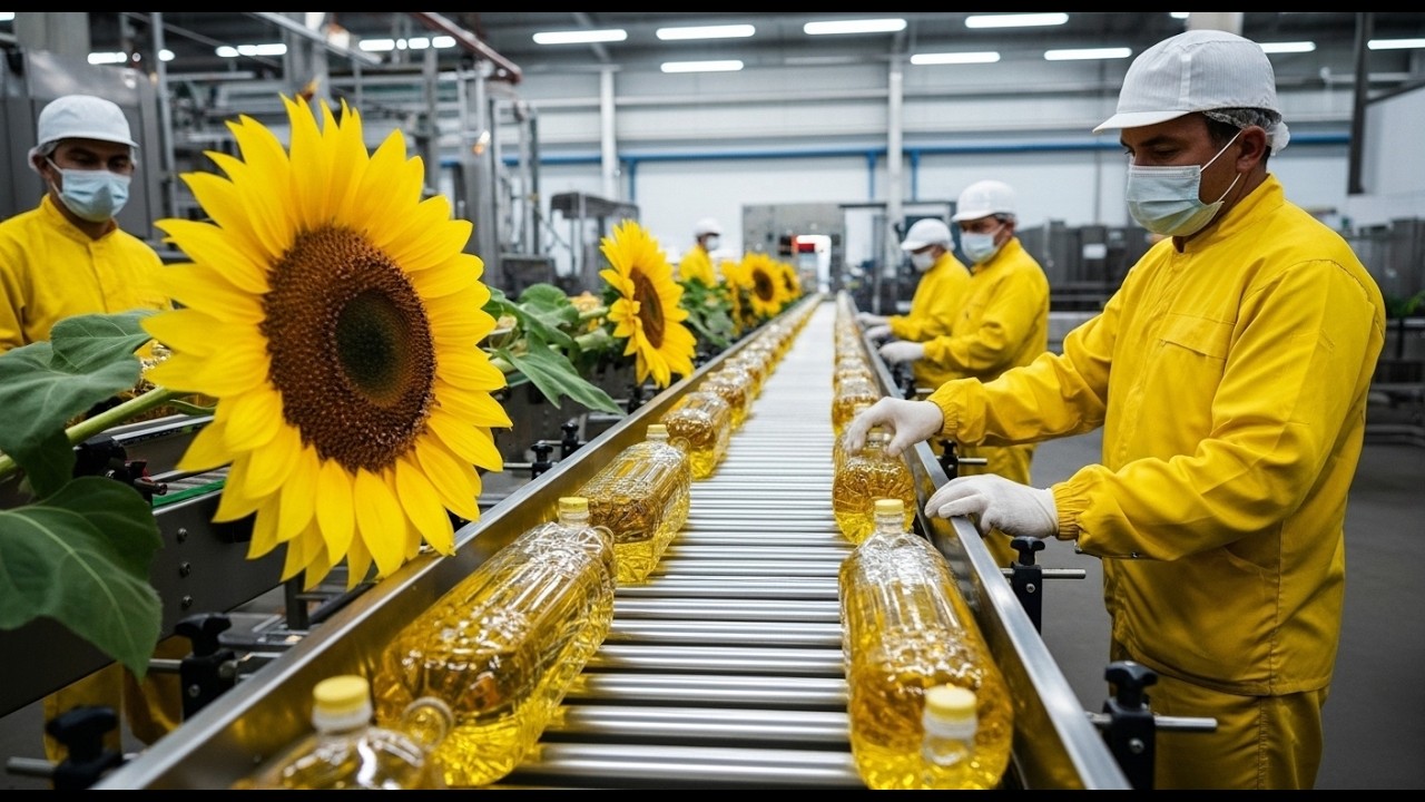 How Sunflower Oil Is Made Inside a Factory – A Process You’ve Never Seen Before